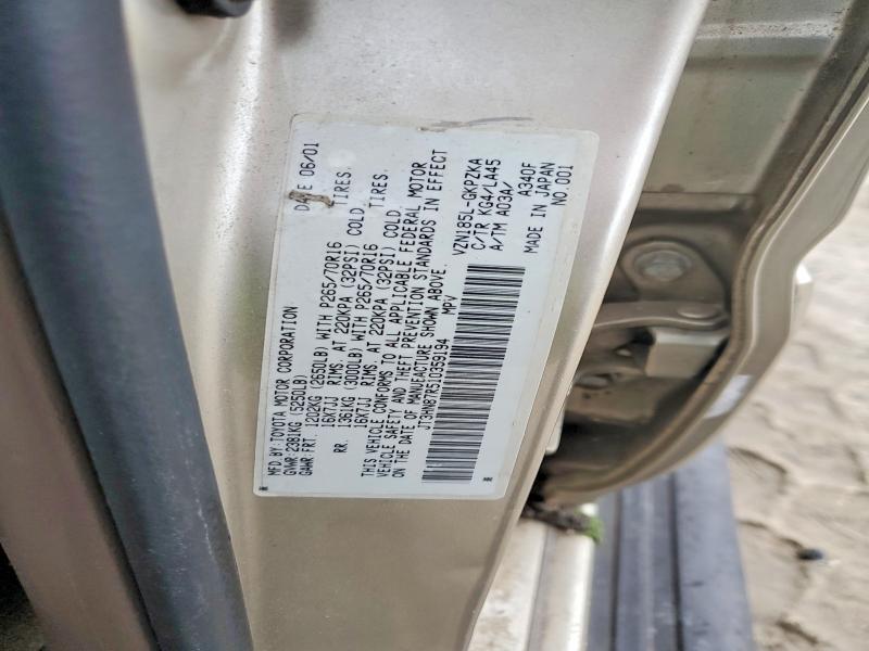 Продажа на аукционе авто 2001 Toyota 4runner, vin: JT3HN87R510359194, номер лота: 69741846