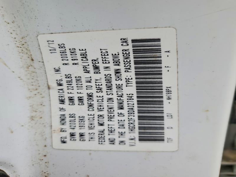 Aukcja sprzedaży 2013 Honda Accord, vin: 1HGCR2F39DA027845, numer aukcji: 67487806