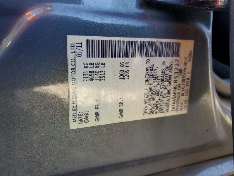 Aukcja sprzedaży 2011 Nissan Maxima, vin: 1N4AA5AP4BC853227, numer aukcji: 69626986