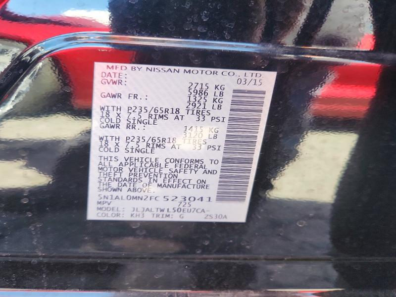 Продажа на аукционе авто 2015 Infiniti Qx60, vin: 5N1AL0MN2FC523041, номер лота: 68032336