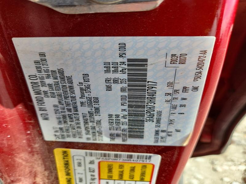 70853686 :رقم المزاد ، 3FA6P0H73HR407917 vin ، 2017 Ford Fusion مزاد بيع