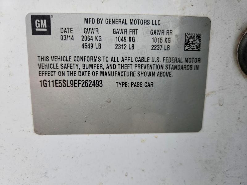 Продаж на аукціоні авто 2014 Chevrolet Malibu, vin: 1G11E5SL9EF262493, номер лоту: 68074426