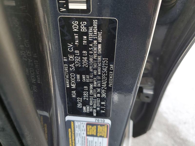 Продажа на аукционе авто 2023 Kia Forte, vin: 3KPF24AD2PE542151, номер лота: 69954186