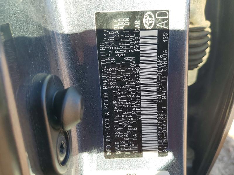 Продаж на аукціоні авто 2017 Toyota Corolla, vin: 2T1BURHE2HC827890, номер лоту: 69304146