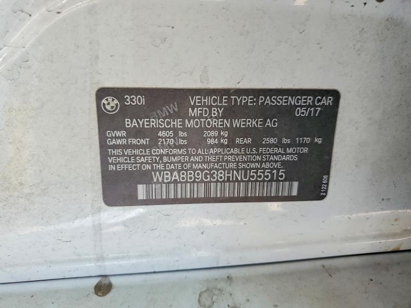 Продаж на аукціоні авто 2017 Bmw 330, vin: WBA8B9G38HNU55515, номер лоту: 66850446