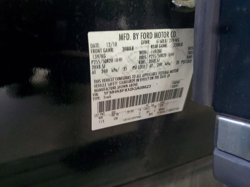 2011 Ford Explorer მანქანა იყიდება აუქციონზე, vin: 1FMHK8F8XBGA08623, აუქციონის ნომერი: 69811046