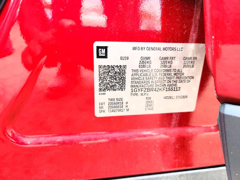 2019 Cadillac Xt4 მანქანა იყიდება აუქციონზე, vin: 1GYFZBR42KF155113, აუქციონის ნომერი: 68699456