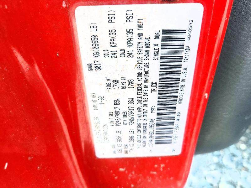 Продажа на аукционе авто 2002 Dodge Ram 1500, vin: 1D7HA18N82J195340, номер лота: 68454656