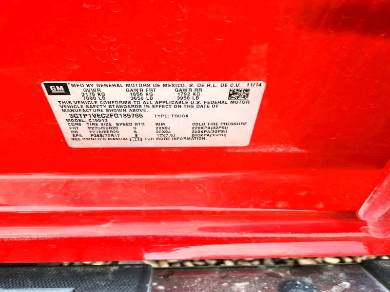 2015 Gmc Sierra მანქანა იყიდება აუქციონზე, vin: 3GTP1VEC2FG185765, აუქციონის ნომერი: 69911716