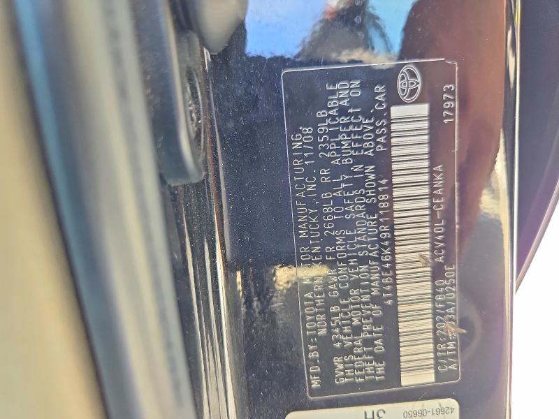 Aukcja sprzedaży 2009 Toyota Camry, vin: 4T4BE46K49R118814, numer aukcji: 70615636