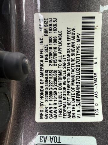 Продаж на аукціоні авто 2013 Honda Cr-v, vin: 5J6RM4H37DL02070, номер лоту: 69912196