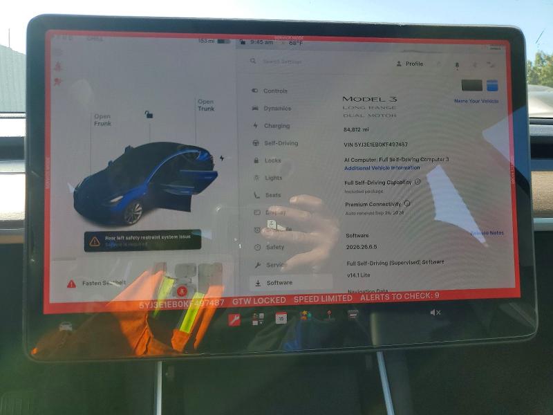 Aukcja sprzedaży 2019 Tesla Model 3, vin: 5YJ3E1EB0KF497487, numer aukcji: 68688996