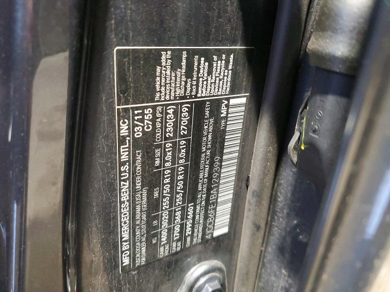 Aukcja sprzedaży 2011 Mercedes-benz R, vin: 4JGCB6FE1BA129399, numer aukcji: 69115426