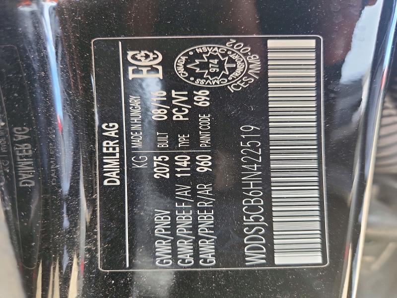 Продаж на аукціоні авто 2017 Mercedes-benz Cla, vin: WDDSJ5CB6HN422519, номер лоту: 70101126