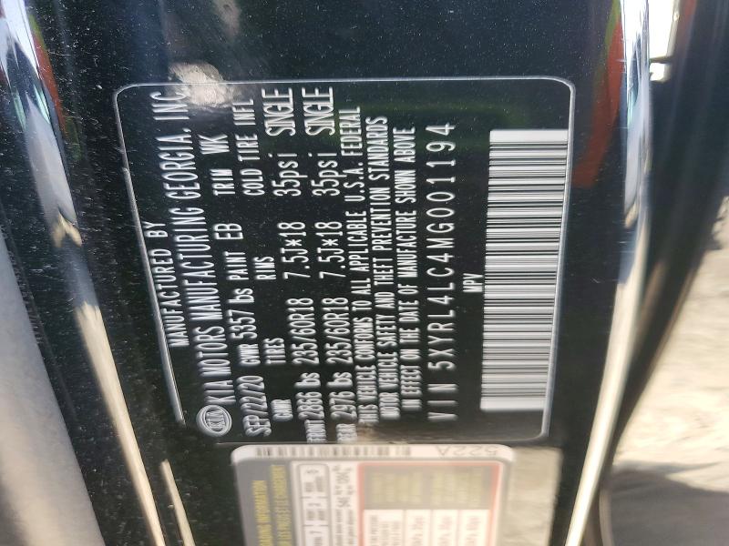 Aukcja sprzedaży 2021 Kia Sorento, vin: 5XYRL4LC4MG001194, numer aukcji: 69360366