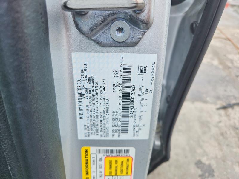 Продажа на аукционе авто 2019 Ford Fusion, vin: 3FA6P0LU0KR127652, номер лота: 68544656
