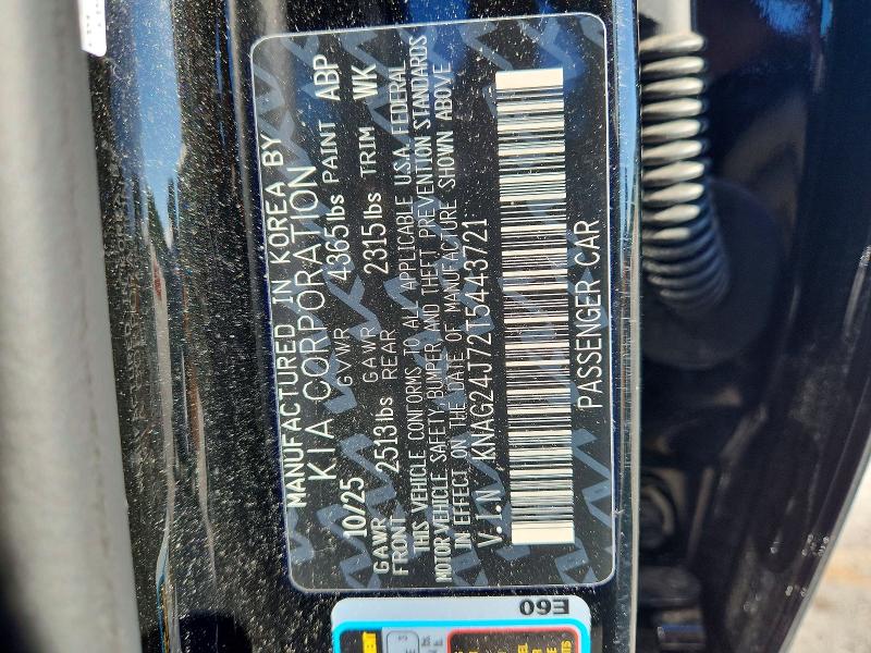 Продаж на аукціоні авто 2026 Kia K5, vin: KNAG24J72T5443721, номер лоту: 68931516