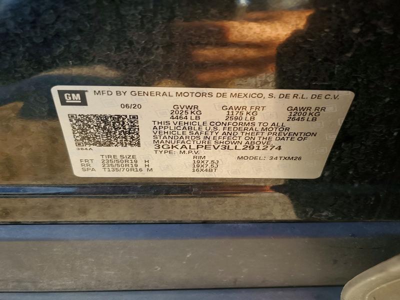 Aukcja sprzedaży 2020 Gmc Terrain, vin: 3GKALPEV3LL291274, numer aukcji: 69309856