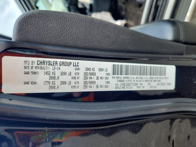 Aukcja sprzedaży 2015 Dodge Durango, vin: 1C4RDJDG6FC715509, numer aukcji: 68045036