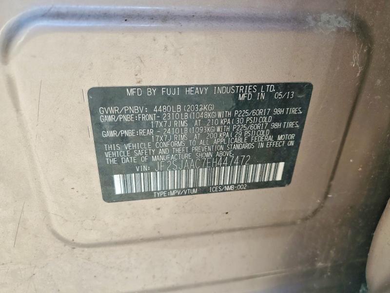 Aukcja sprzedaży 2014 Subaru Forester, vin: JF2SJAAC7EH447472, numer aukcji: 69429616