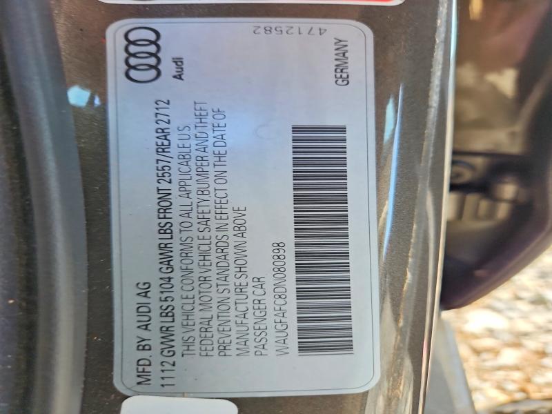 2013 Audi A6 მანქანა იყიდება აუქციონზე, vin: WAUGFAFC8DN080898, აუქციონის ნომერი: 67958466