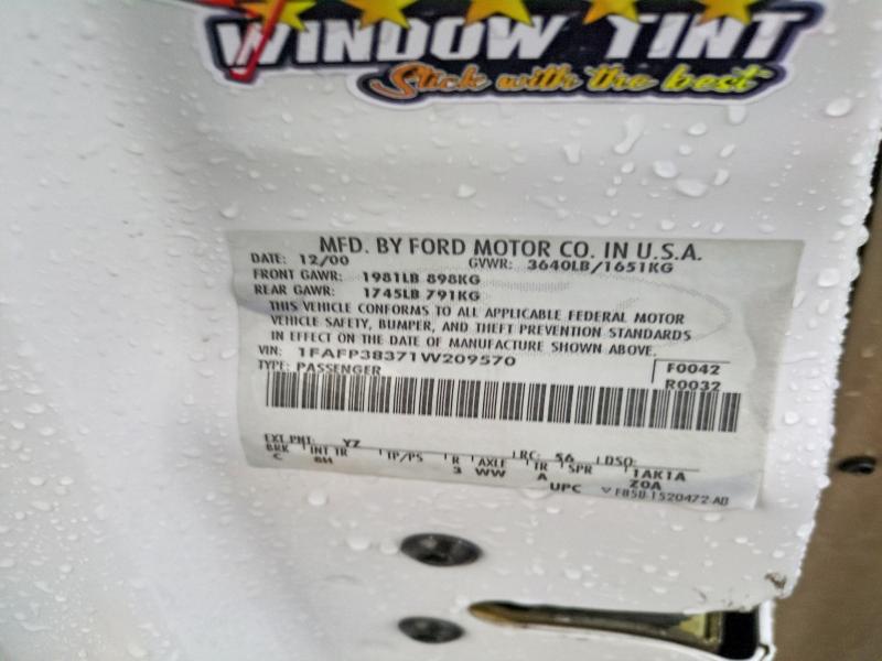 Aukcja sprzedaży 2001 Ford Focus, vin: 1FAFP38371W209570, numer aukcji: 68649776