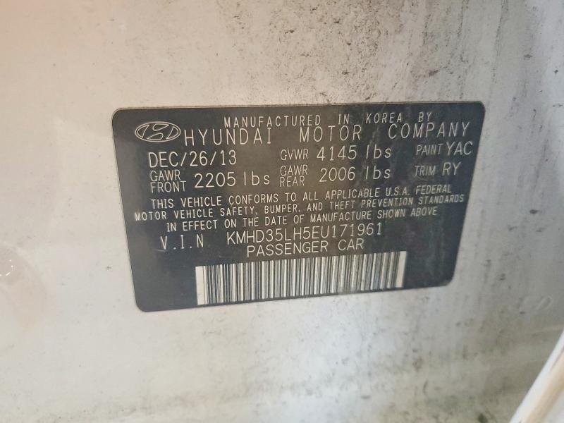2014 Hyundai Elantra Gt მანქანა იყიდება აუქციონზე, vin: KMHD35LH5EU171961, აუქციონის ნომერი: 68020976