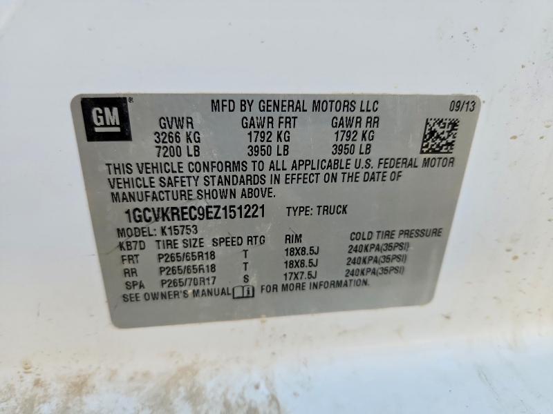 Продажа на аукционе авто 2014 Chevrolet Silverado, vin: 1GCVKREC9EZ151221, номер лота: 66854476
