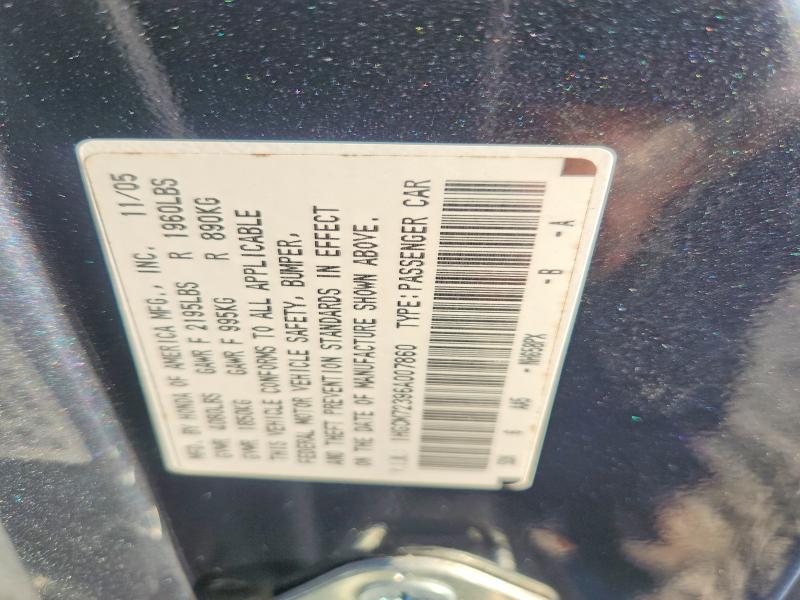 Продаж на аукціоні авто 2006 Honda Accord, vin: 1HGCM72396A007860, номер лоту: 69419056