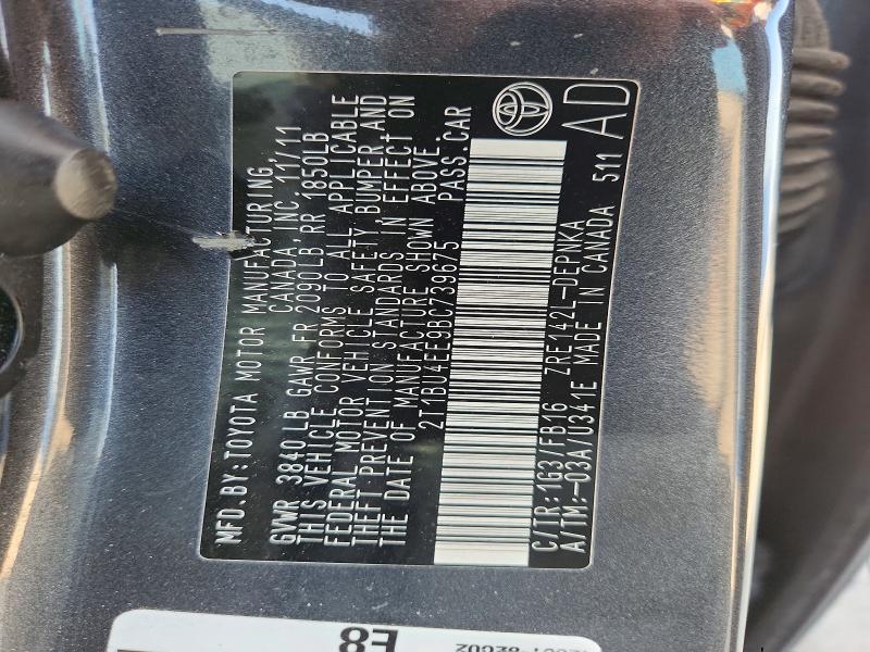 Продажа на аукционе авто 2011 Toyota Corolla, vin: 2T1BU4EE9BC739675, номер лота: 68028876
