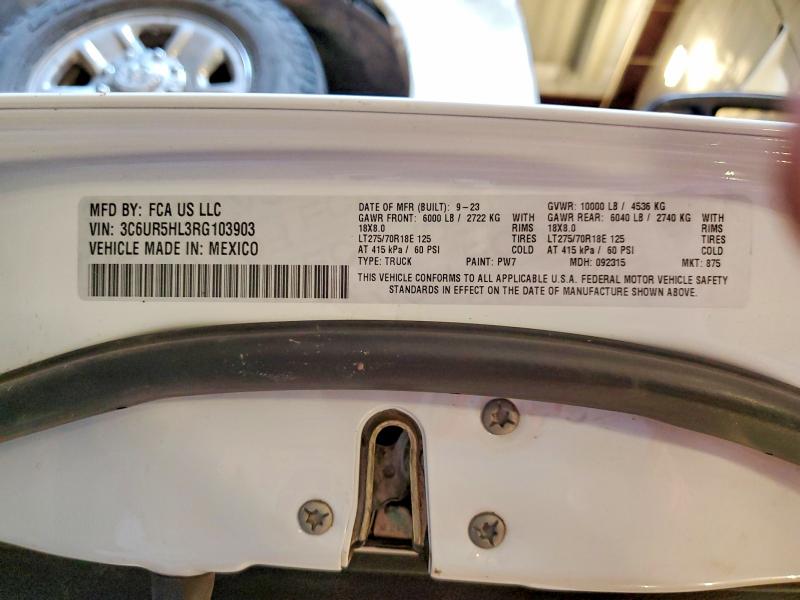 67676486 :رقم المزاد ، 3C6UR5HL3RG103903 vin ، 2024 Ram 2500 مزاد بيع