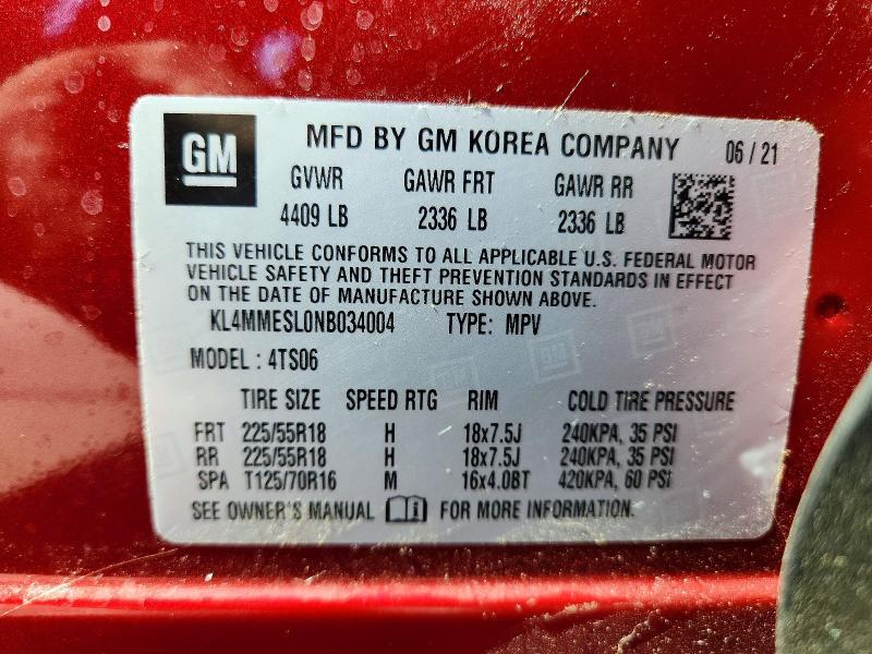 Aukcja sprzedaży 2022 Buick Encore Gx, vin: KL4MMESL0NB034004, numer aukcji: 69801396