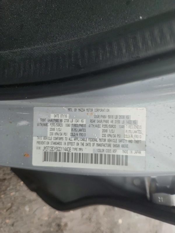 Продажа на аукционе авто 2016 Mazda Cx-9, vin: JM3TCBDY6G0114408, номер лота: 66671386