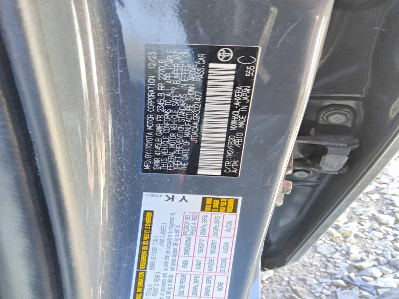 2024 Toyota Prius მანქანა იყიდება აუქციონზე, vin: JTDACAAU2R3021477, აუქციონის ნომერი: 70657926