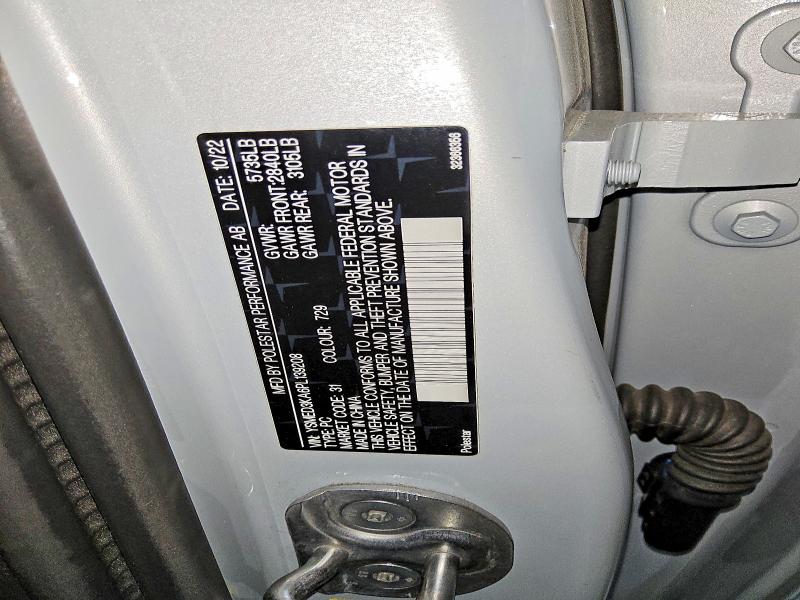 Aukcja sprzedaży 2023 Polestar 2, vin: YSMED3KA6PL139208, numer aukcji: 69828806