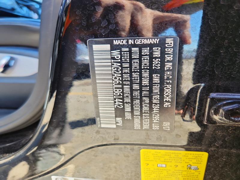 67314856 :رقم المزاد ، WP1AG2A56JLB61442 vin ، 2018 Porsche Macan مزاد بيع