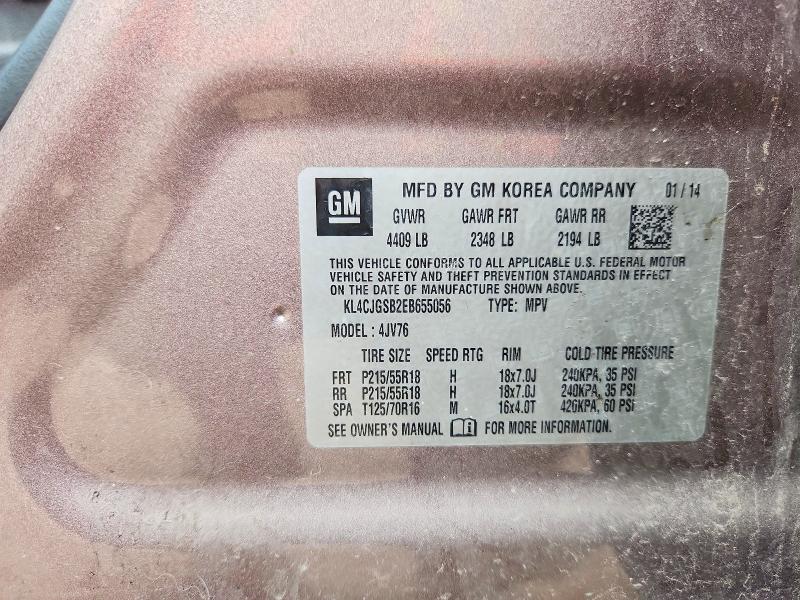Продаж на аукціоні авто 2014 Buick Encore, vin: KL4CJGSB2EB655056, номер лоту: 67379206