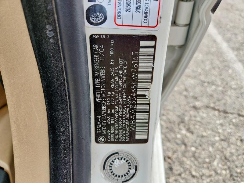 Продажа на аукционе авто 2005 Bmw 325, vin: WBAAZ33435KW78163, номер лота: 65604796