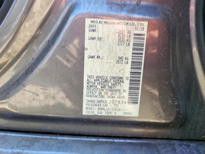Aukcja sprzedaży 2018 Nissan Altima, vin: 1N4AL3APXJC207834, numer aukcji: 69187596