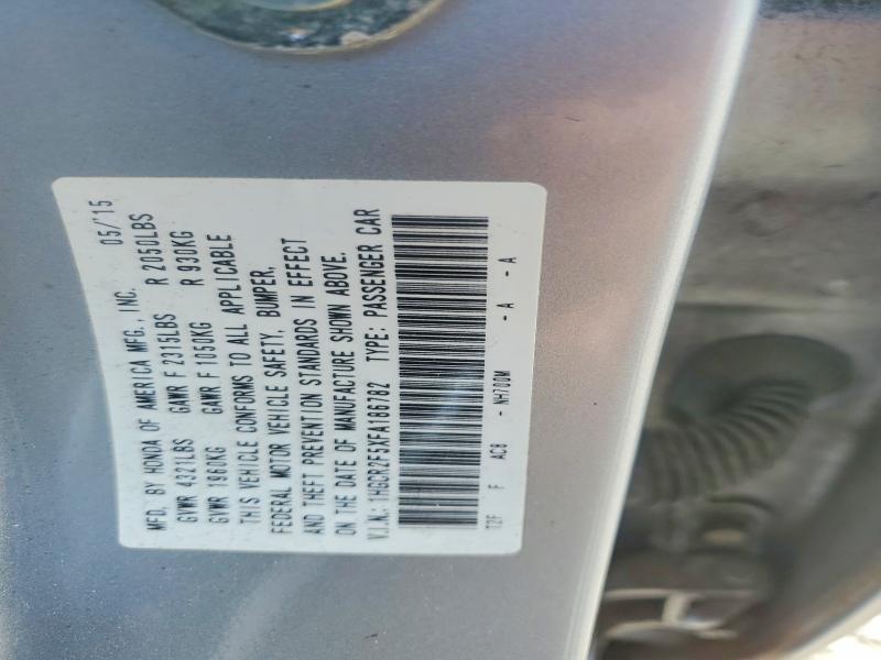Продажа на аукционе авто 2015 Honda Accord, vin: 1HGCR2F5XFA186782, номер лота: 67042366