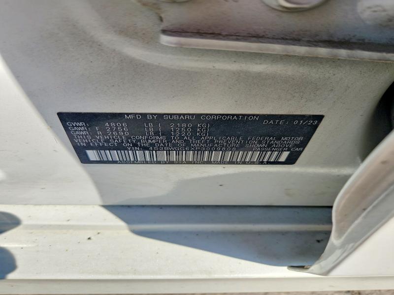 Продаж на аукціоні авто 2023 Subaru Legacy, vin: 4S3BWGG6XP3009808, номер лоту: 68225596