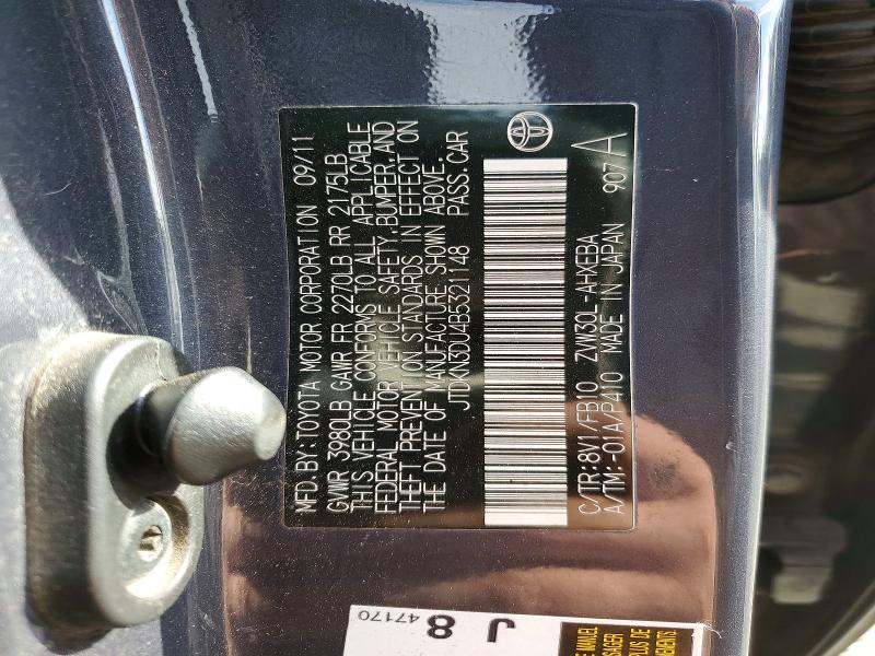 Auction sale of the 2011 Toyota Prius, vin: JTDKN3DU4B5321148, lot number: 70332966