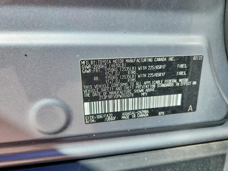 69245426 :رقم المزاد ، 2T3P1RFV0PW355078 vin ، 2023 Toyota Rav4 مزاد بيع