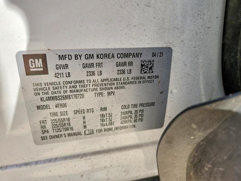 Aukcja sprzedaży 2021 Buick Encore Gx, vin: KL4MMBS26MB176720, numer aukcji: 68626906