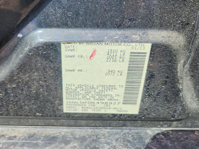 Aukcja sprzedaży 2013 Nissan Altima, vin: 1N4AL3AP1DN498927, numer aukcji: 67758096