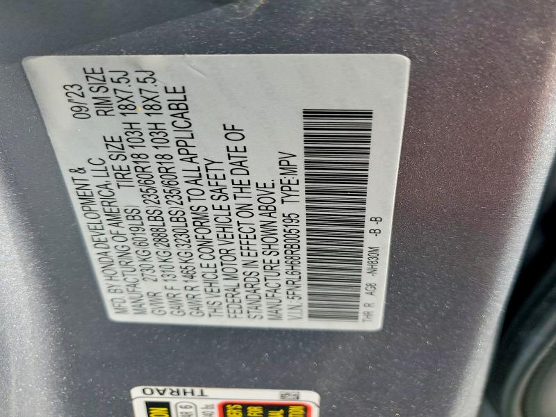 2024 Honda Odyssey მანქანა იყიდება აუქციონზე, vin: 5FNRL6H68RB005195, აუქციონის ნომერი: 69350476