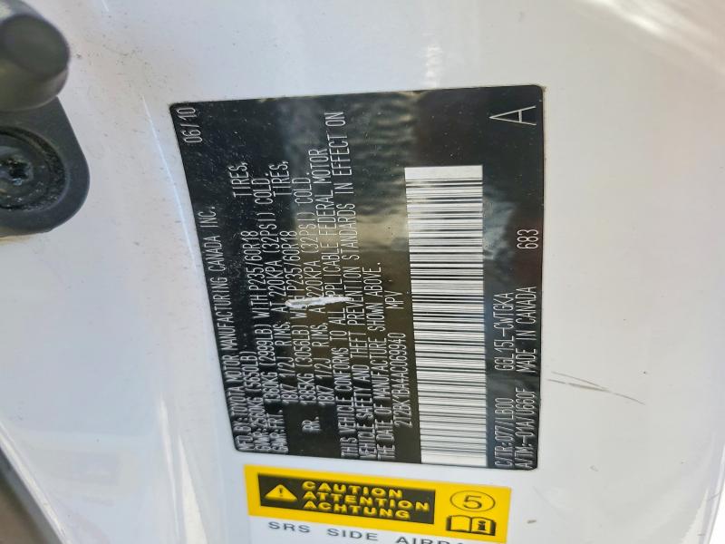 Aukcja sprzedaży 2010 Lexus Rx, vin: 2T2BK1BA4AC069940, numer aukcji: 67675966