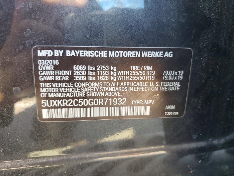 Aukcja sprzedaży 2016 Bmw X5, vin: 5UXKR2C50G0R71932, numer aukcji: 68074306