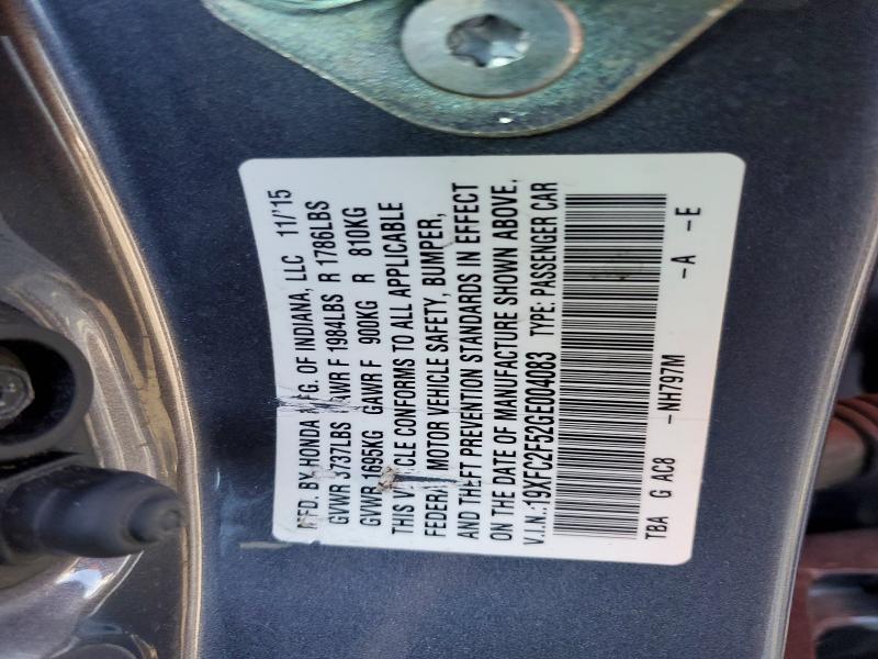 Aukcja sprzedaży 2016 Honda Civic, vin: 19XFC2F52GE004083, numer aukcji: 68186836