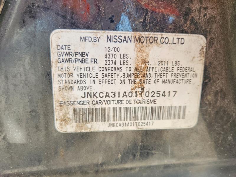 Продажа на аукционе авто 2001 Infiniti I30, vin: JNKCA31A01T025417, номер лота: 69031576